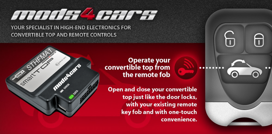 純正キーレスリモコンのボタンを押し続ける必要が無く、一度の操作でトップのフルオートオープン・クローズができます。